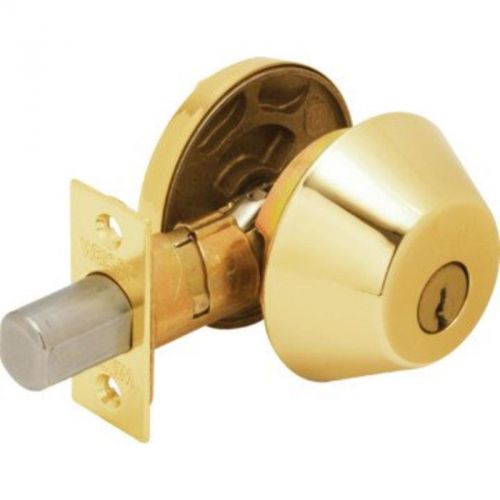 Eiser single cylinder deadbolt brass weiser lock latchbolts gdc9471-3br for sale