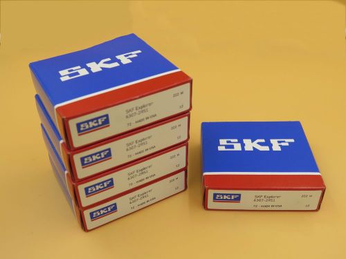 Genuine SKF USA 6307 2RS Sealed Premium Bearings 5 Pieces New Original Box