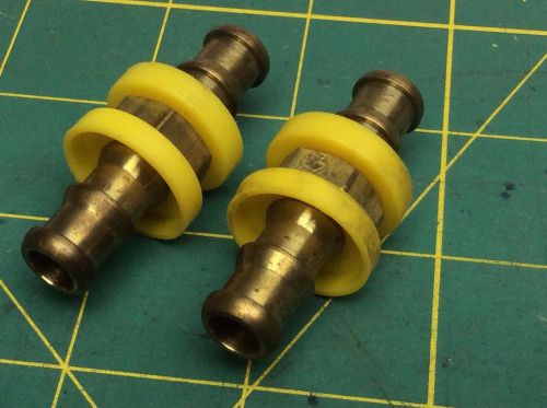 BRASS BARBED TUBE FITTING 3/8&#034; TUBE ID STRAIGHT ADAPTER QTY 2 #61301
