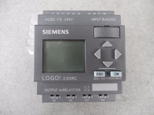 Siemens LOGO! 230RC , Programmable Controller 6ED1 052-1FB00-0BA3, Used, 1pc