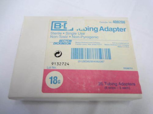 BD 408208 Tubing Adapter 18G New! - Box of 25 pcs
