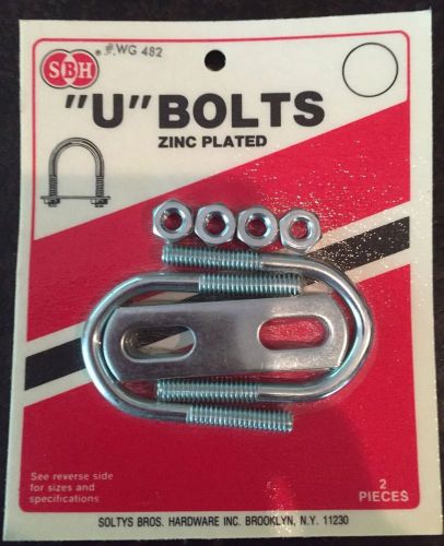 SBH &#039;U&#039; BOLTS  1/4&#034; X 2-1/4&#034; X 1-1/8&#034;-  2 IN PACKAGE - NEW