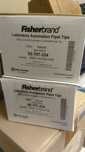 FISHER SCIENTIFIC 02-707-224 100uL ZYMARK AUTOMATION CERTIFIED PIPET TIP