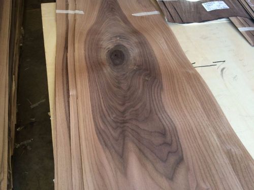 Wood  Walnut Veneer 114x11,14,16,17 total 4  pcs RAW VENEER1/46 N1082.