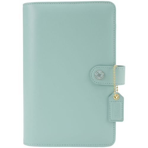 Color Crush A2 Faux Leather Personal Planner 6-Ring Binder-Light Teal