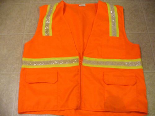 Safety Groups INC Size XL style S2000 orange &amp; yellow safety vest