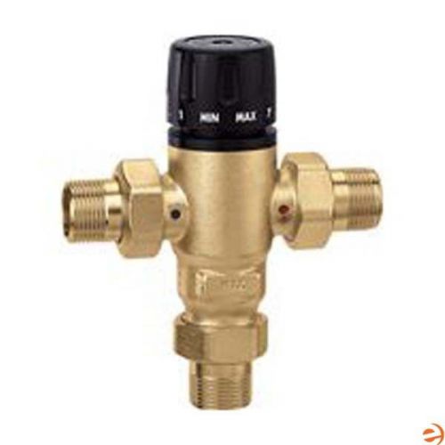 Caleffi mixingcal 3-way thermostatic mixing valve w/ checks, 3/4&#034; npt 521500ac for sale