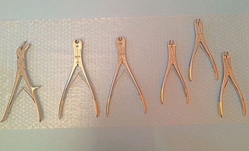 Brand New Set of 7 Surgical Rongeurs/Cutters Stainless Germany Orthopedic