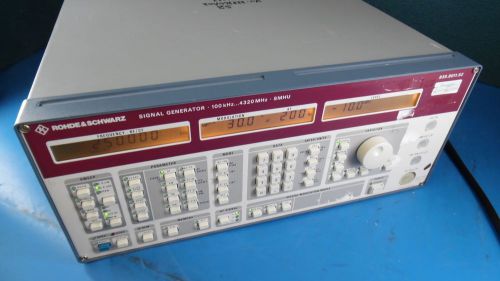Rohde &amp; schwartz signal generator smhu 100 khz 4320 mhz 835.8011.52 for sale
