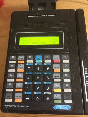 Hypercom T7P-t Credit Card Machine Reader  + AC Adapter