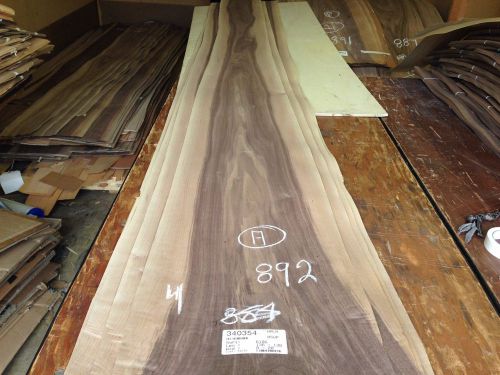 Wood Walnut Veneer 120x12,15,19,19   total  4pcs RAW VENEER  1/46 N892.
