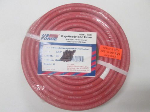 US Forge 08951 3/16-Inch by 25-Feet Oxy-Acetylene Hose New In Package