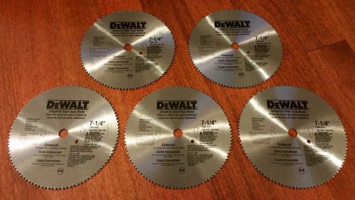 5 DWALT 7 1/4 industrial Steel Blades