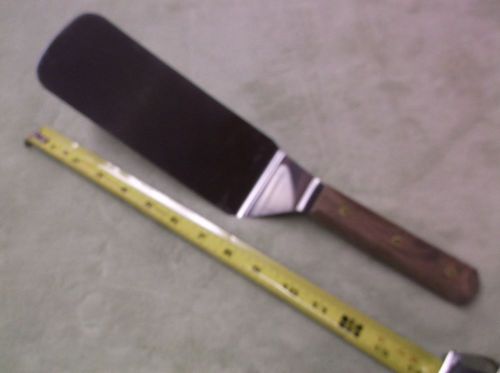 International ndg 890419 wood handle 8x3 steel spatula grill burger flipper pro for sale