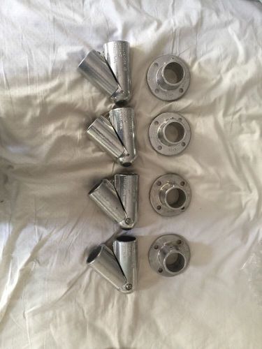 8 Pc Lot HOLLAENDER 42-8 and 3AE-8 Speed Rail Aluminum Adjustable Elbow and Base