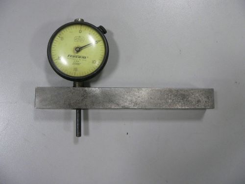 Federal C5m Dial Indicator Gage .0005&#034; Gauge with Level Base Full Jeweled