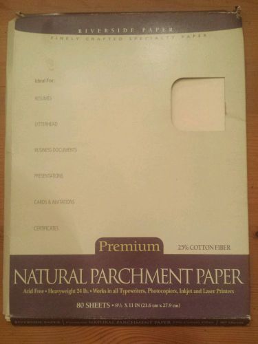 Riverside Premium Natural Parchment Paper 35 Ct. 24 lb Laser/Ink Jet Printer