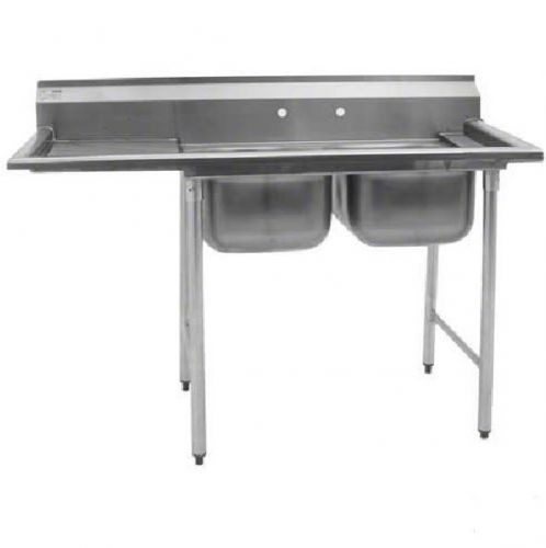 Eagle group 414-24-2-24l, stainless steel commercial compartment sink with two 2 for sale