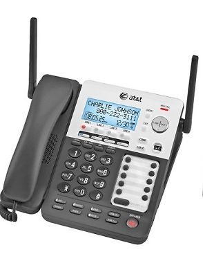 Returned at&amp;t synj sb67138 4 line corded/cordless telephone system base sb67158 for sale