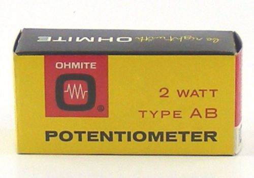 New Old Stock Ohmite Potentiometer CMU-1031 Type AB 2 watt 10K ohm Type U Linear