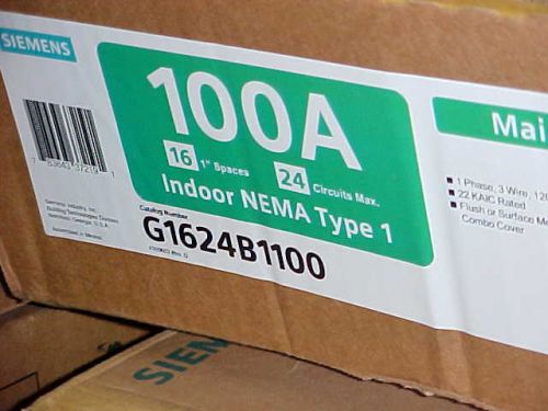 NEW SIEMENS 100A MAIN BREAKER LOAD CENTER G1624B1100 ... BP-106