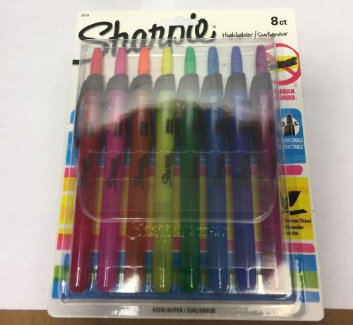 Sharpie Accent Retractable Highlighters, Assorted, Fine Point, 8/Pack, New 28101
