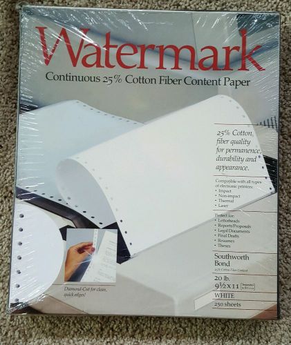 Southworth Paper CL353C, 25% Cotton Fiber Content, Continuous Paper, 250 sheets