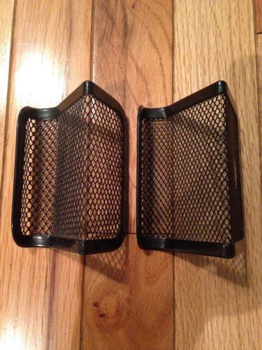 (2) Mesh Business Card Holders Black - Used