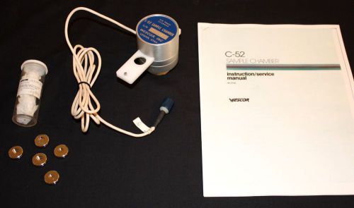 Wescor c-52 psychrometer sample chamber &amp; holder set for sale