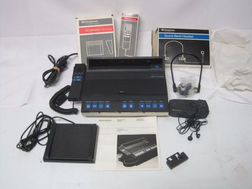 Dictaphone 1880 Minicassette Dictating Machine w/ Mic, Foot Pedal, &amp; More!