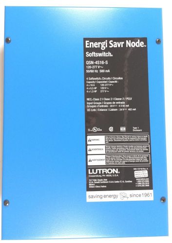 LUTRON QSN-4S16-S 120/277V 4CTS SOFTSWITCH ENERGI SAVR NODE  MOTION SENSOR