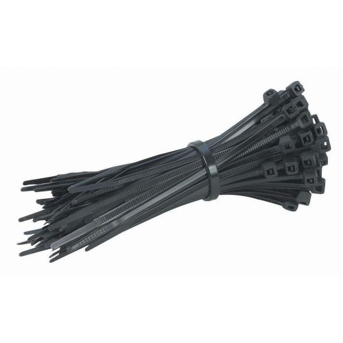 100 pc 5 inch cable / zip ties (black) 40lb load 1 1/8 max loop diameter