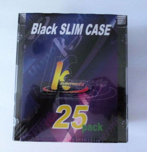 KHpermedia Slim Jewel Cases Black 25 Pack