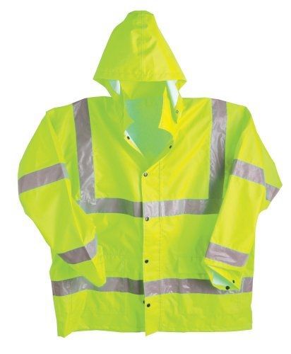 Jackson safety 20307 ansi class 3 polyester ensemble rain jacket with silver for sale