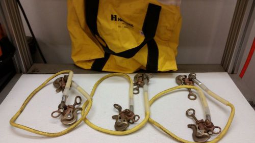 HASTINGS 2 AWG   48&#034;  3-Grounding set clamps Ground Lineman Electrical Safety