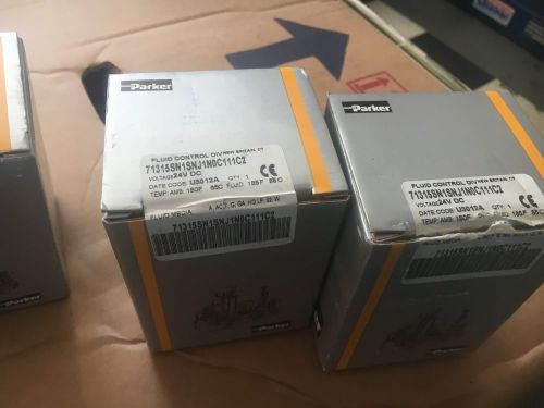 Parker Hydraulic solenoid,24vdc coil, lot of 3