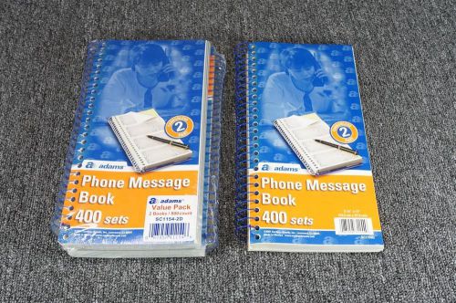 3 Adams Phone Message Book