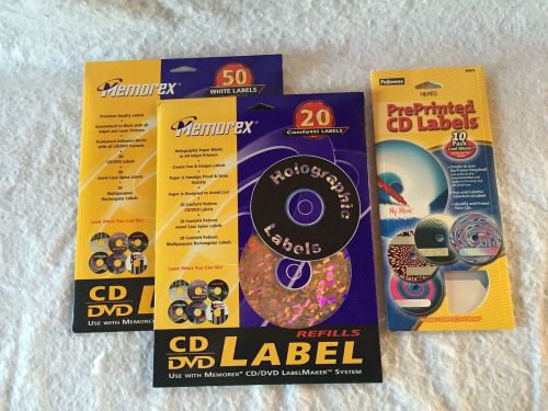 Memorex/Fellowes PrePrinted &amp; NonPrinted CD Labels