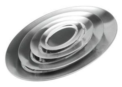 Expressly Hubert (76679) Oval Serving Tray Stainless Steel with Brushed Finish