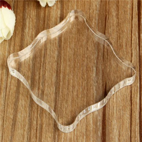 New 5x5cm Transparent Acrylic Pad Stamps Handmade Scrapbooking Essential Tools