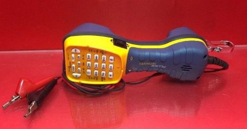 Fluke TS42 Delux Telephone Tester Lineman Test Phone w/ Clip and w/ Cables
