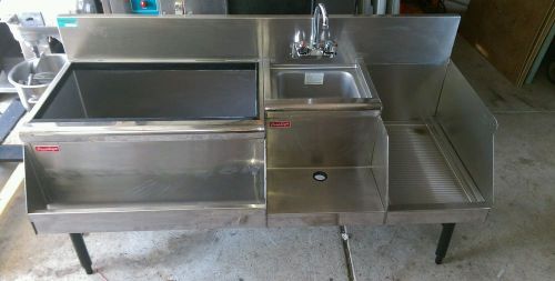 Supreme metal ice bin, hand sink / blender station and drain board for sale