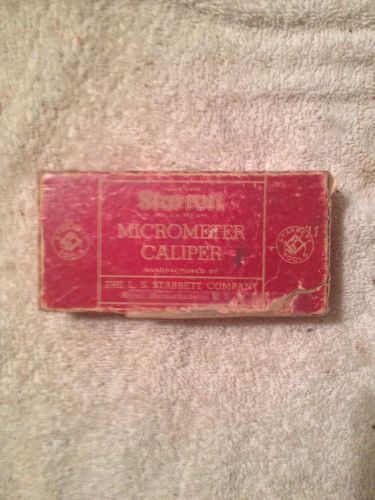 Starrett No. 436 Micrometer Caliper 1&#034; w. box