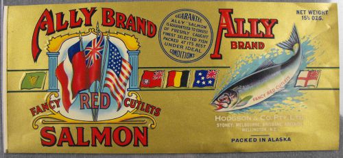 ALLY BRAND FANCY RED CUTLETS SALMON LABEL