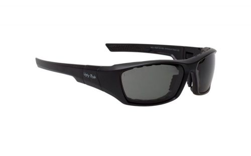 Ugly fish polarised safety glasses bullet, matt black frame smoke polarized lens for sale