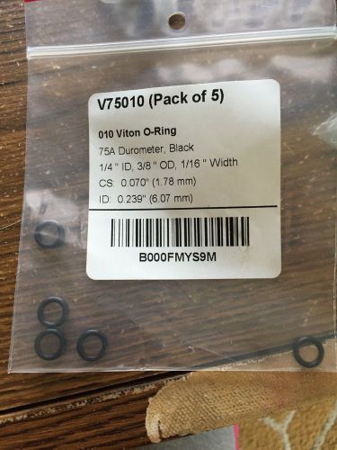VITON V75010 O-RING 1/4&#034; ID, 3/8&#034; OD 1/16&#034; W PACK OF 5