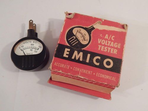 Vintage A/C Voltage Tester Emico Electro Mechanical Instrument