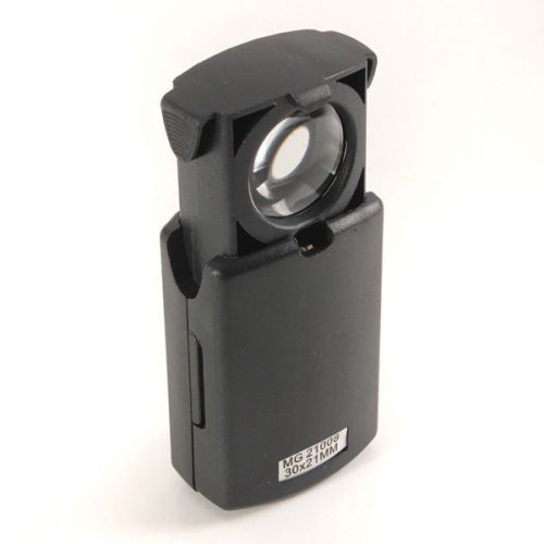 New 30X Pull Type 21mm Eye Magnifier Loupe with LED Illuminated Light