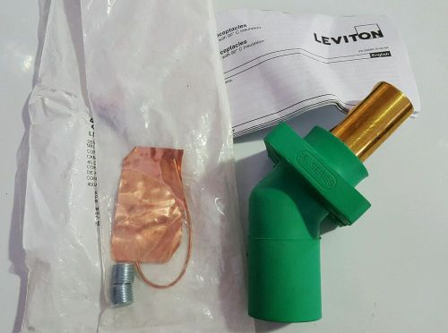 Leviton 16R27-G 16 Series Taper Nose  Male  Panel Receptacle  Cam-Type   Green