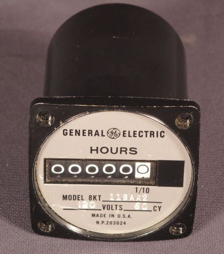 G.E. General Electric Hour Meter 8KT 11BAA2 120VAC 60Cy
